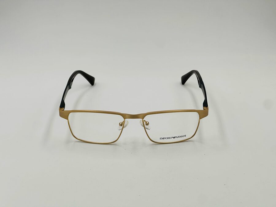 Emporio Armani brushed gold rectangular frame