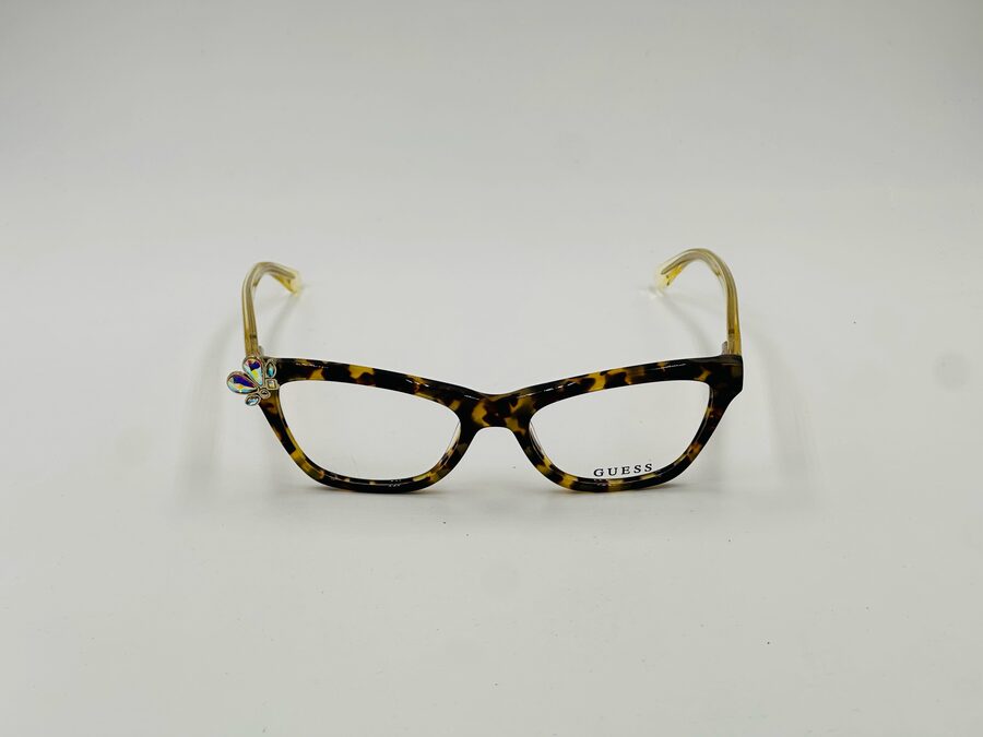 Guess gold tortoise cat-eye frame