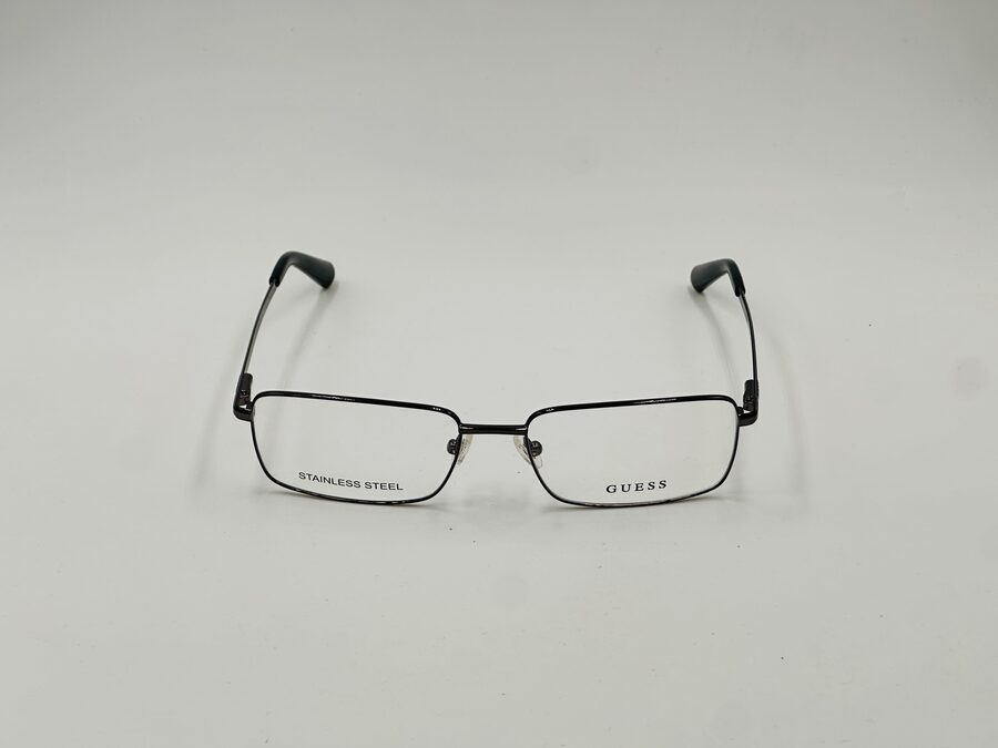 Guess black half-rim metal rectangular frame