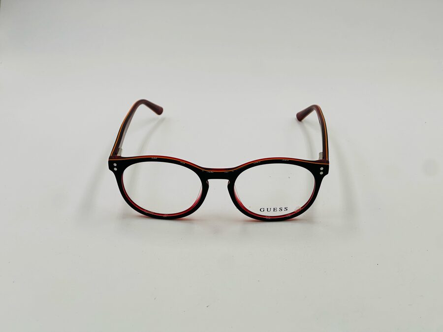 Guess burgundy round frame