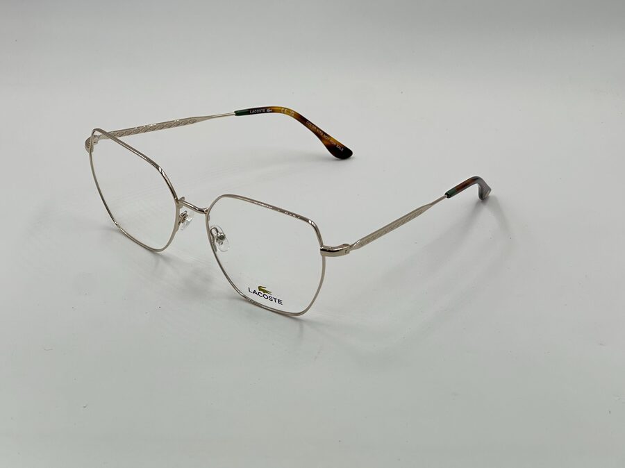 Lacoste silver round metal optical frame