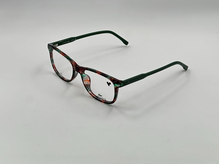 Lacoste tortoiseshell rimless-style optical frame