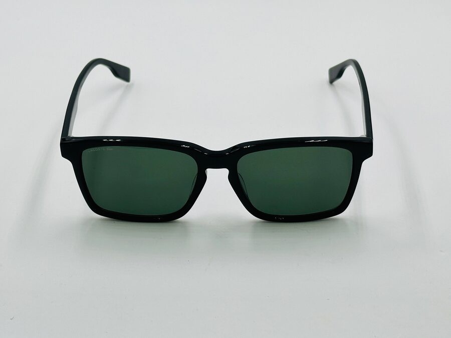 Lacoste black square sunglasses with green lens