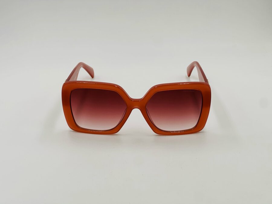 Miu Miu rust rectangular sunglasses
