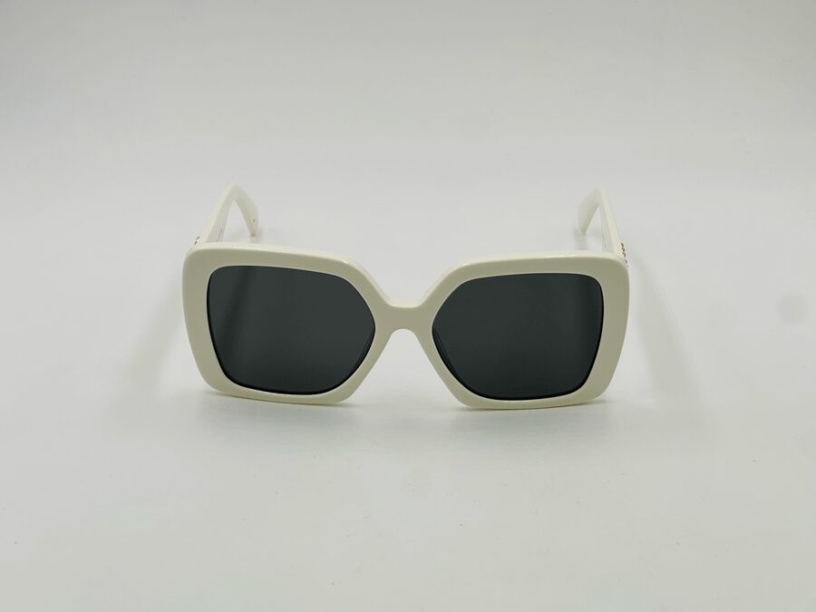 Miu Miu white rectangular sunglasses