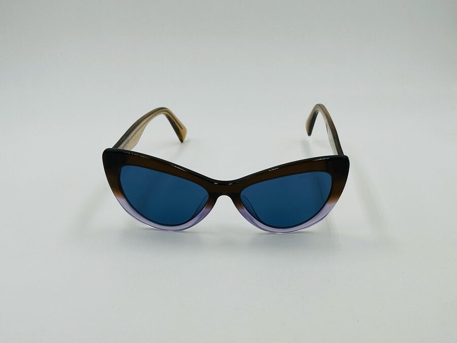 Miu Miu tortoiseshell cat-eye sunglasses with blue lens