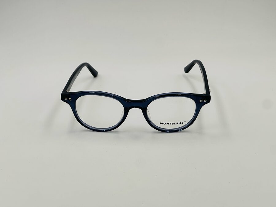 Mont Blanc navy round optical frame