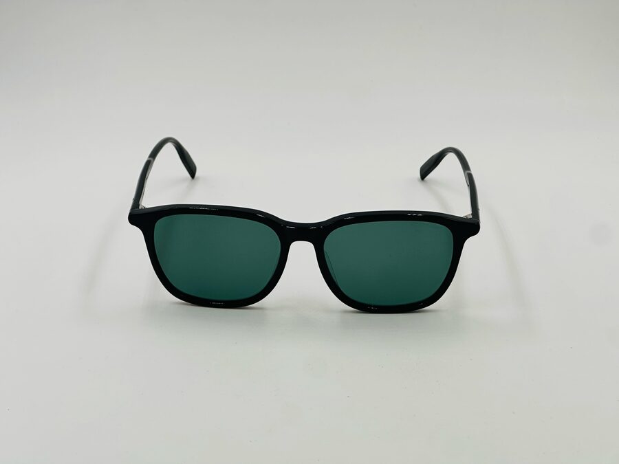 Mont Blanc black square sunglasses with green lens