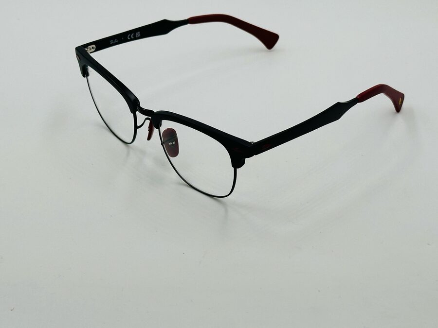 Ray-Ban black and silver browline optical frame