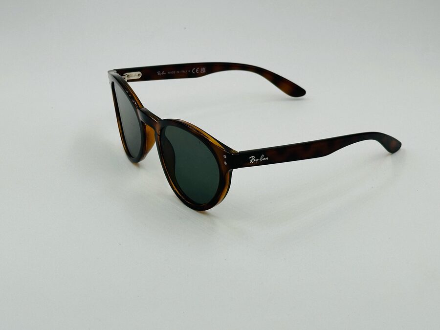Ray-Ban tortoiseshell round sunglasses with brown lens