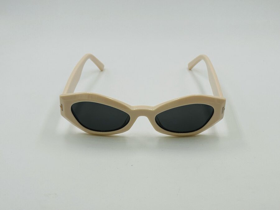 Tom Ford cream round cat-eye sunglasses