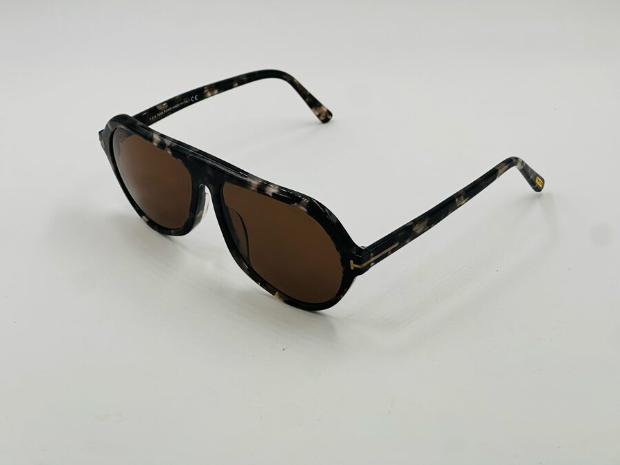 Tom Ford brown tortoiseshell aviator sunglasses