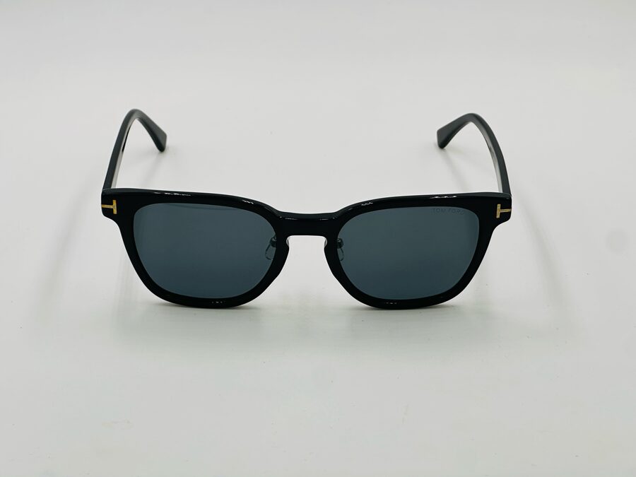 Tom Ford black square sunglasses with dark lens