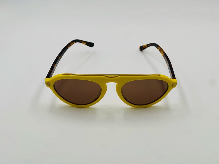 Tom Ford yellow and black aviator sunglasses