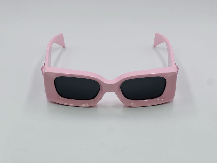 Versace pink Medusa rectangular sunglasses