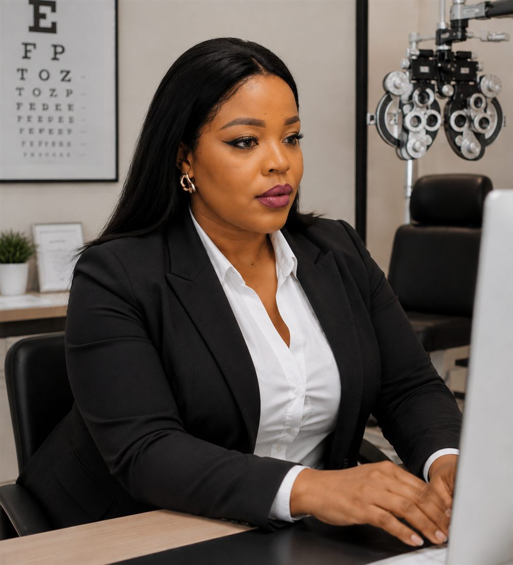 Ulandar Mogoru, optometrist and owner of London M Optical